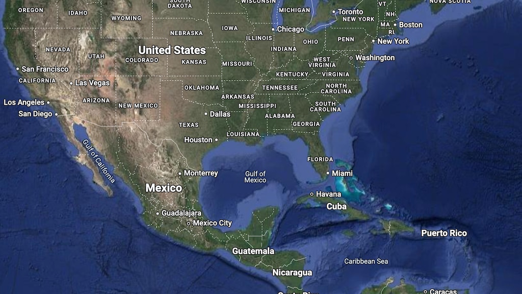 Google Maps past kaartnamen aan: Golf van Mexico is Golf van Amerika